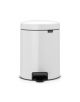 Pedal Bin newIcon, 5 litre, Soft Closing, Plastic Inner Bucket - White