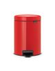 Pedal Bin newIcon, 5 litre, Soft Closing, Plastic Inner Bucket - Passion Red