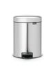 Pedal Bin newIcon, 5 litre, Soft Closing, Plastic Inner Bucket - Matt Steel Fingerprint Proof