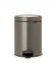 Pedal Bin newIcon, 5 litre, Soft Closing, Plastic Inner Bucket - Platinum