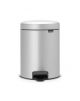 Pedal Bin newIcon, 5 litre, Soft Closing, Plastic Inner Bucket - Metallic Grey