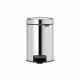 Pedal Bin newIcon, 3 litre, Soft Closing, Plastic Inner Bucket - Brilliant Steel