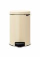 Pedal Bin newIcon, 12 litre, Soft Closing, Plastic Inner Bucket - Almond