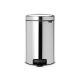 Pedal Bin newIcon, 12 litre, Soft Closing, Plastic Inner Bucket - Brilliant Steel