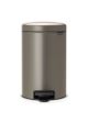 Pedal Bin newIcon, 12 litre, Soft Closing, Plastic Inner Bucket - Platinum