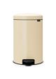 Pedal Bin newIcon, 20 litre, Soft Closing, Plastic Inner Bucket - Almond