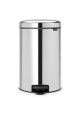 Pedal Bin newIcon, 20 litre, Soft Closing, Plastic Inner Bucket - Brilliant Steel