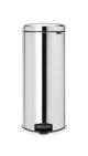 Pedal Bin newIcon, 30 litre, Soft Closing, Plastic Inner Bucket - Brilliant Steel