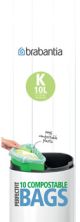 Compostable Bin Liner, Size K, 10 Litre, 12 Rolls of 10 Bags