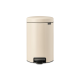 NewIcon Pedal Bin, 12 litre, Soft Closing, Plastic Inner Bucket - Soft Beige