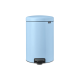 NewIcon Pedal Bin, 20 litre, Soft Closing, Plastic Inner Bucket - Dreamy Blue