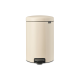 NewIcon Pedal Bin, 20 litre, Soft Closing, Plastic Inner Bucket - Soft Beige
