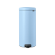 NewIcon Pedal Bin, 30 litre, Soft Closing, Plastic Inner Bucket - Dreamy Blue