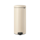 NewIcon Pedal Bin, 30 litre, Soft Closing, Plastic Inner Bucket - Soft Beige