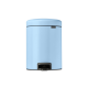 NewIcon Pedal Bin, 5 litre, Soft Closing, Plastic Inner Bucket - Dreamy Blue