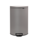 Pedal Bin FlatBack+, 40 litre, Soft Closing, Plastic Inner Bucket - Mineral Concrete Grey