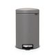 Pedal Bin newIcon, 12 litre, Soft Closing, Plastic Inner Bucket - Mineral Concrete Grey