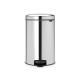 Pedal Bin newIcon, 20 litre, Soft Closing, Metal Inner Bucket - Brilliant Steel