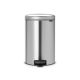 Pedal Bin newIcon, 20 litre, Soft Closing, Plastic Inner Bucket - Matt Steel