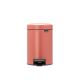  Pedal Bin newIcon, 3 litre, Soft Closing, Plastic Inner Bucket - Terracotta Pink