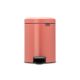 Pedal Bin newIcon, 5 litre, Soft Closing, Plastic Inner Bucket - Terracotta Pink